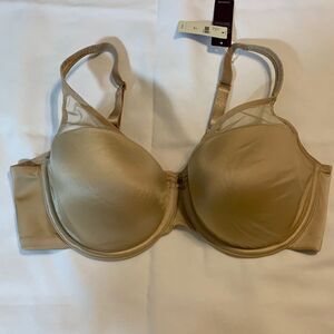 Cacique Size 40D full coverage underwire lightly lined nude color bra